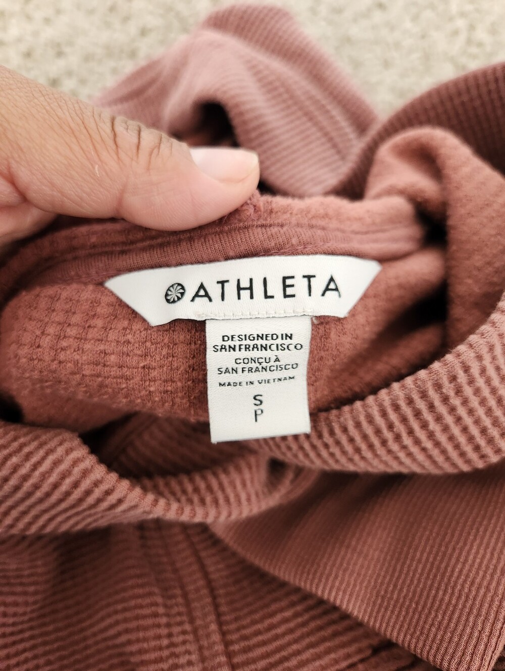 Athleta Coaster Luxe Waffle Hoodie Size Small - Picture 6 of 9